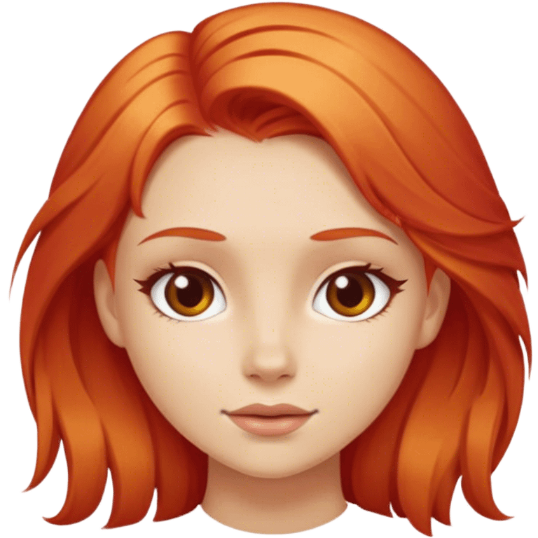 Blonde girl with red hair emoji