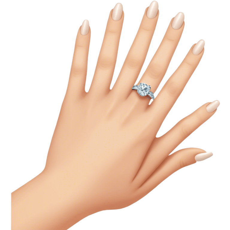 Hand with engagement ring  emoji