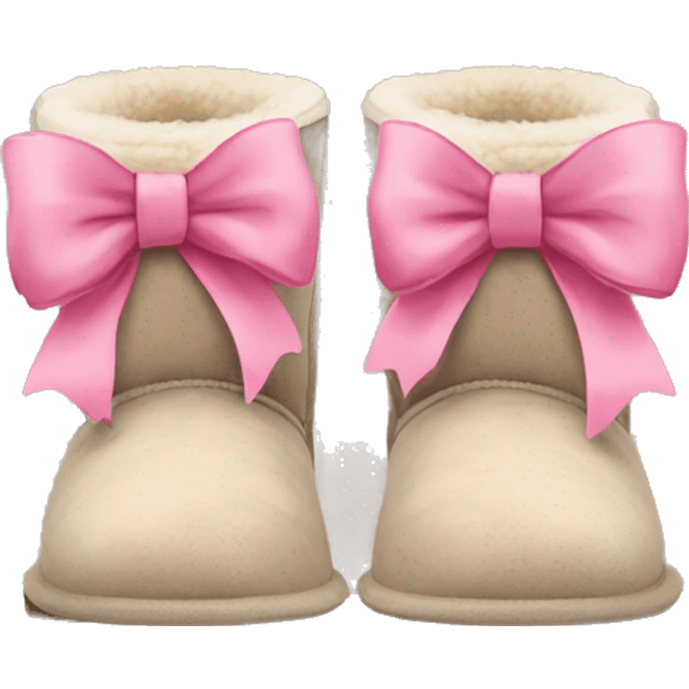 Ugg boots with pink bow emoji