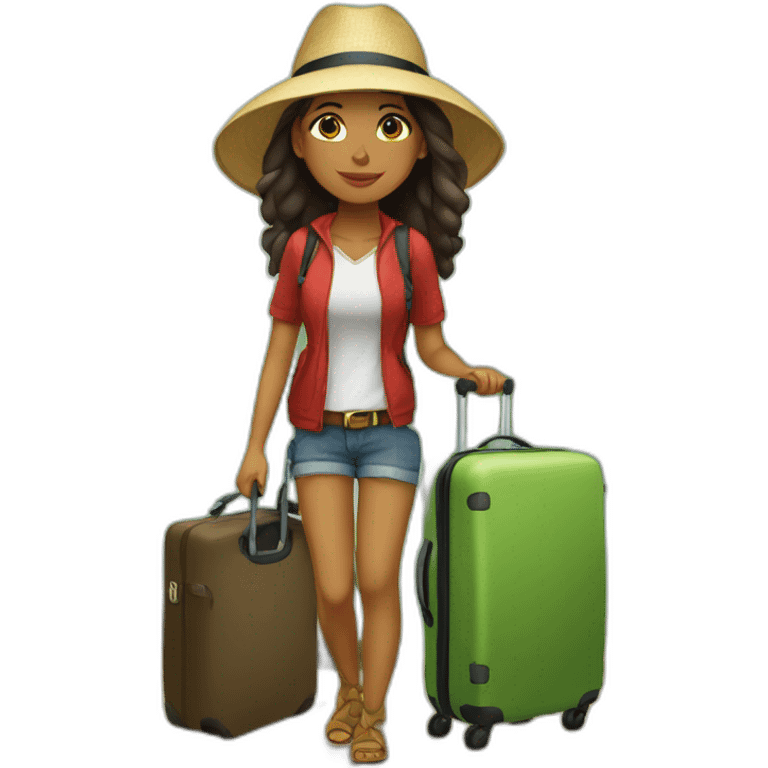 colombian girl traveller emoji