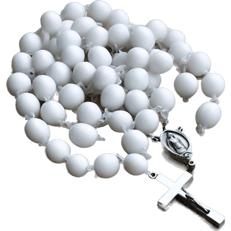 Rosary white beads emoji