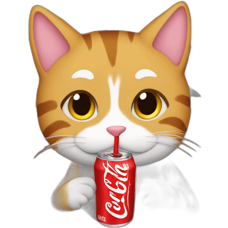 Cat drinking coke emoji