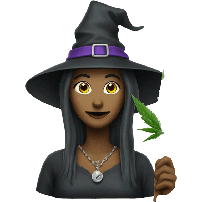 Witch with sativa strand  emoji