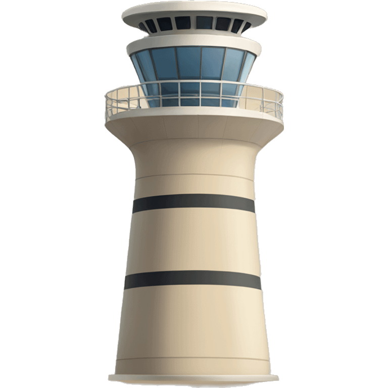 Tan round airport tower emoji