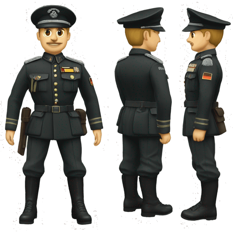 germany 1944 ww2 military officer black uniform emoji