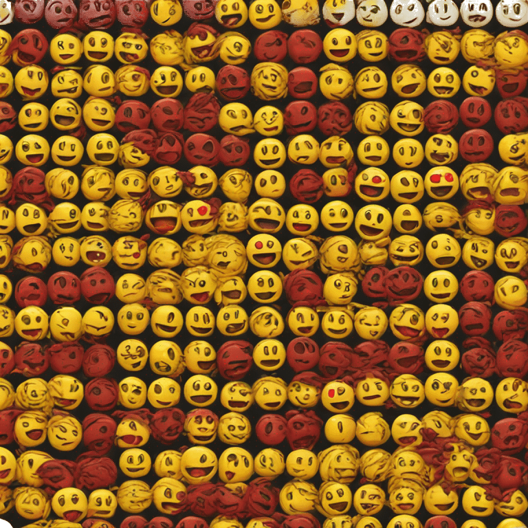 only one round emoji like a ninja- colors black, red, yellow like german flag emoji