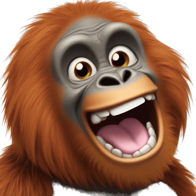 laughing orangutaun  emoji