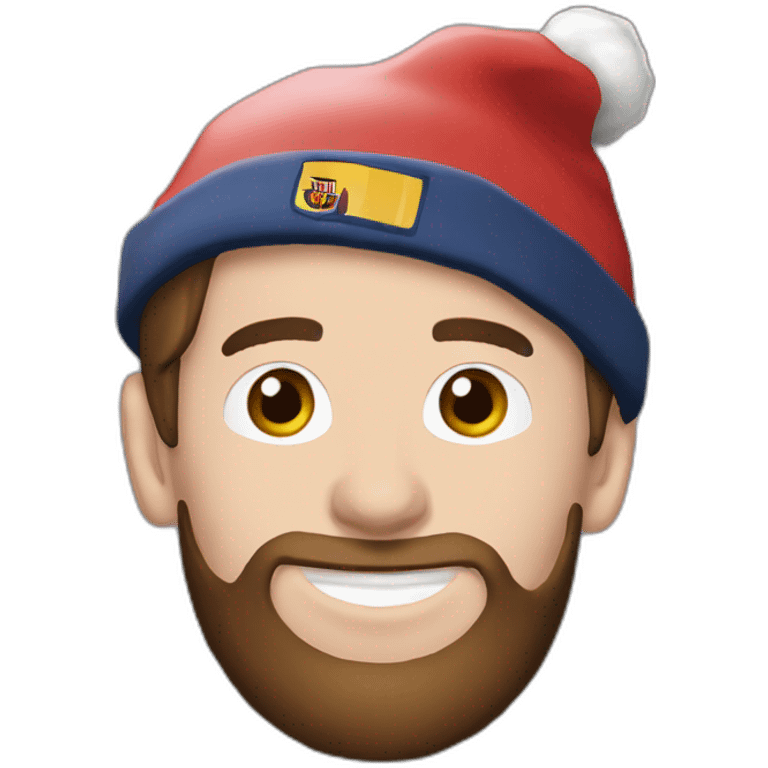 Messi con gorro navideño emoji