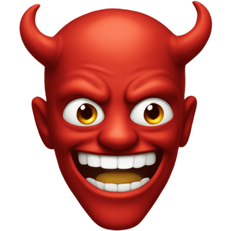 Red devil smiling  emoji