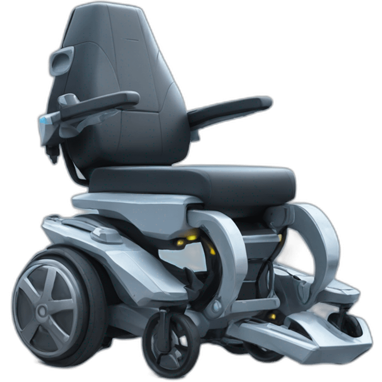 futuristic fantasy electric wheelchair emoji