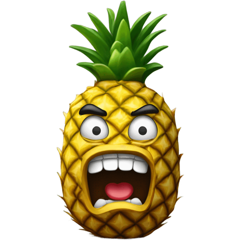 Angry pineapple emoji