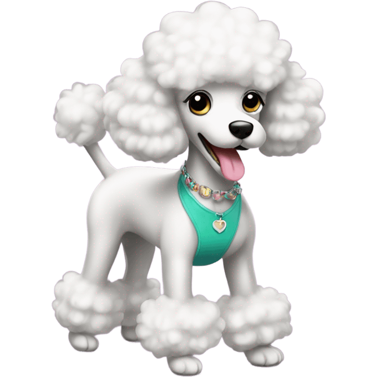 Fabulous poodle shopping emoji