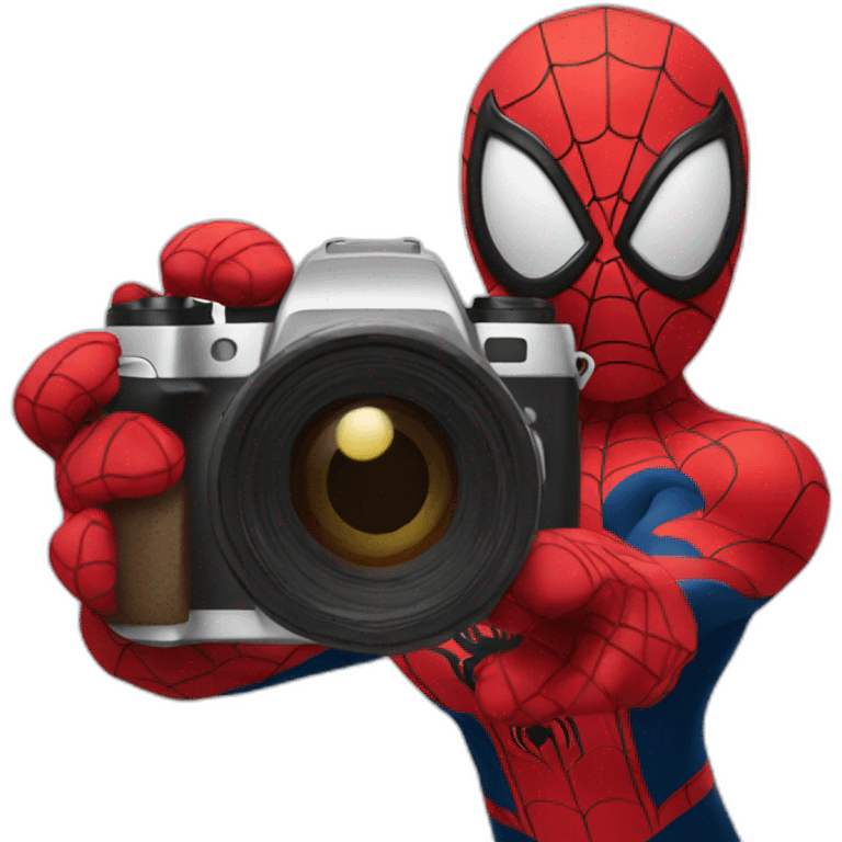 spiderman taking a picture emoji