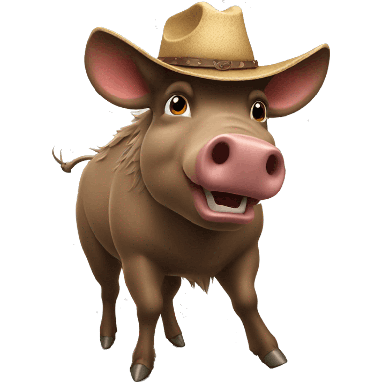 Kaboom boar with cowboy hat emoji