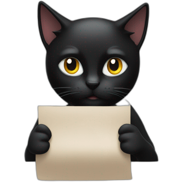 Pleading face black cat emoji