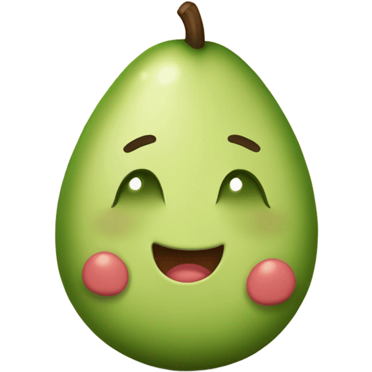 cute blushing avocado  emoji