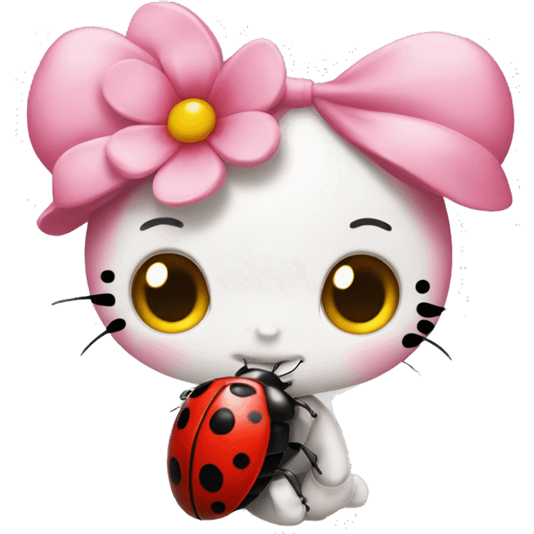 ladybug hello kitty emoji