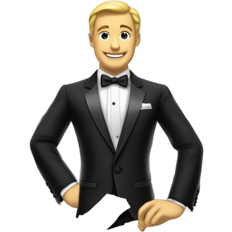 1960s tuxedo and money emoji