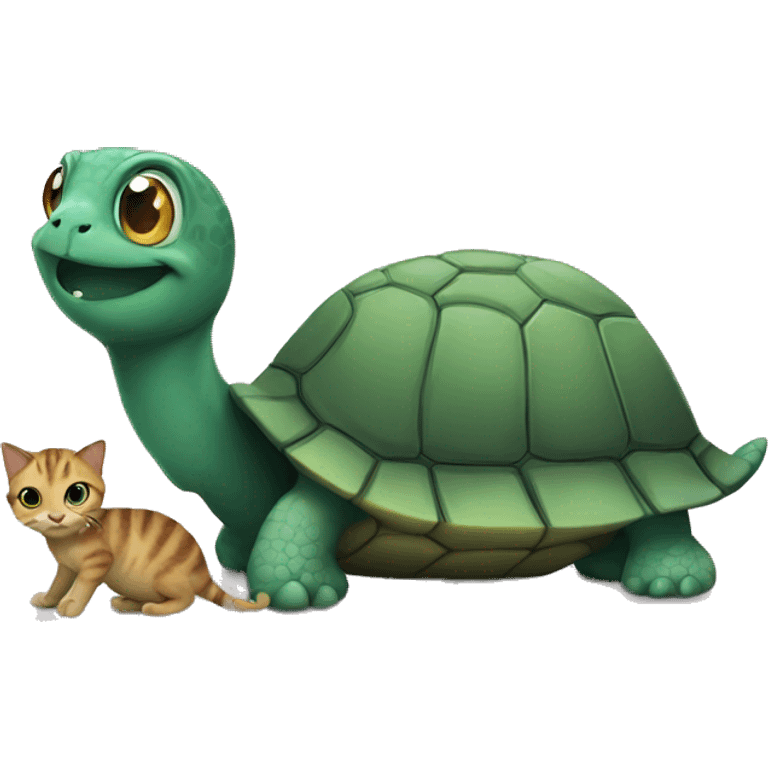 turtle with cat emoji