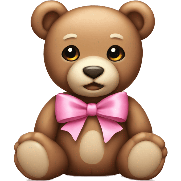 teddy bear with pink bow  emoji