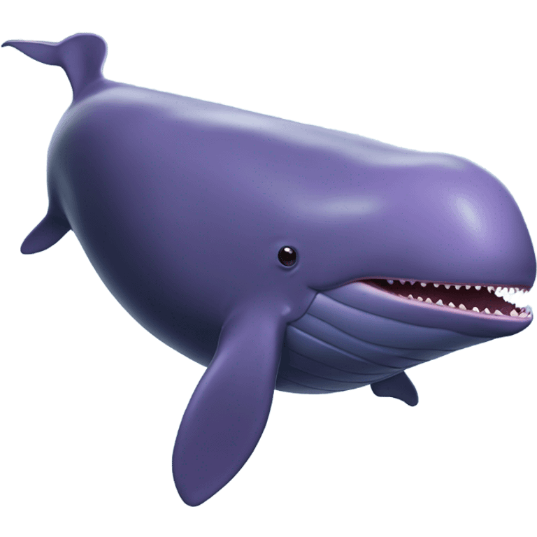 purple sperm whale swimming with open mouth emoji