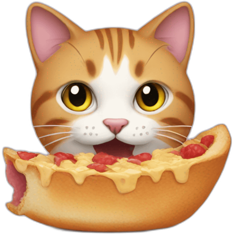 cat eats emoji