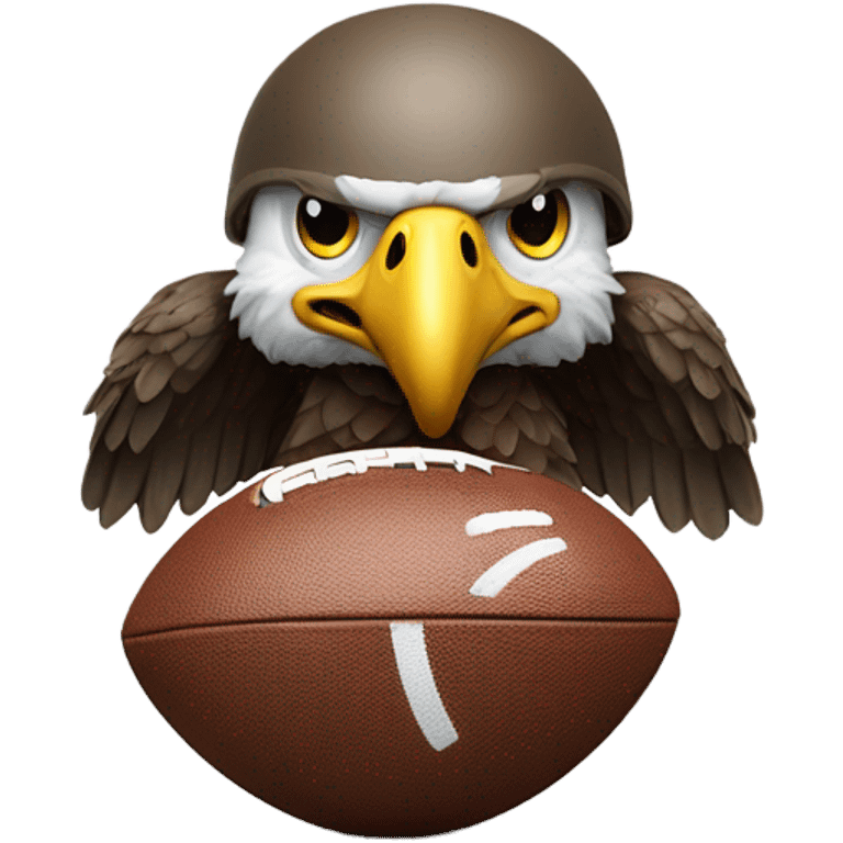 Eagle playing football  emoji