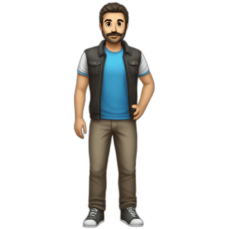 turkish gamer full body emoji