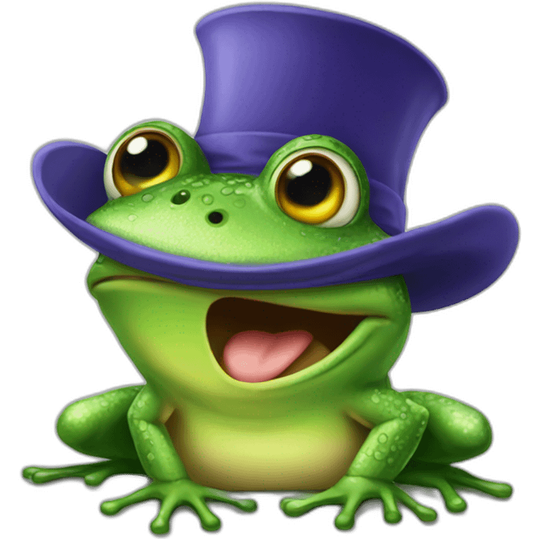 Frog-in-a-hat-cry emoji