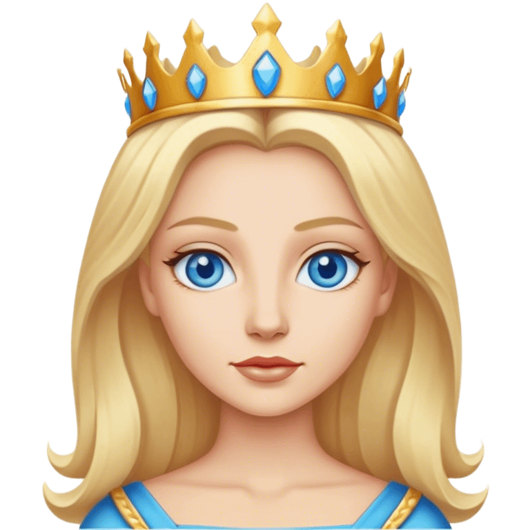 blonde queen blue eyes emoji