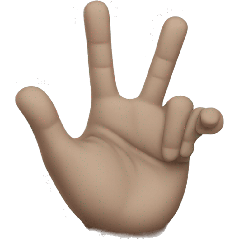 hand with number three emoji