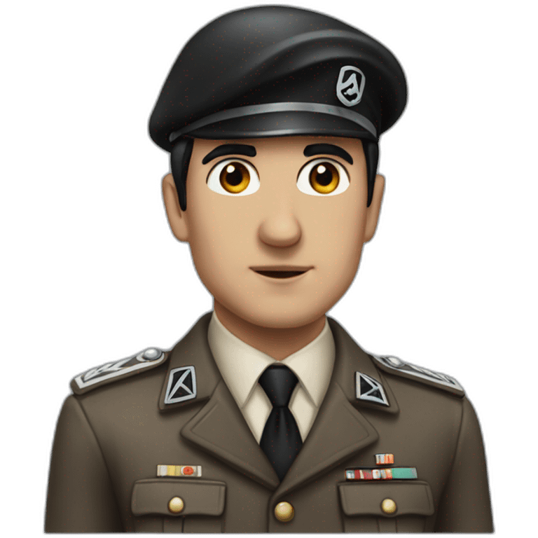 nazi leader with black hair and normal skin tone emoji