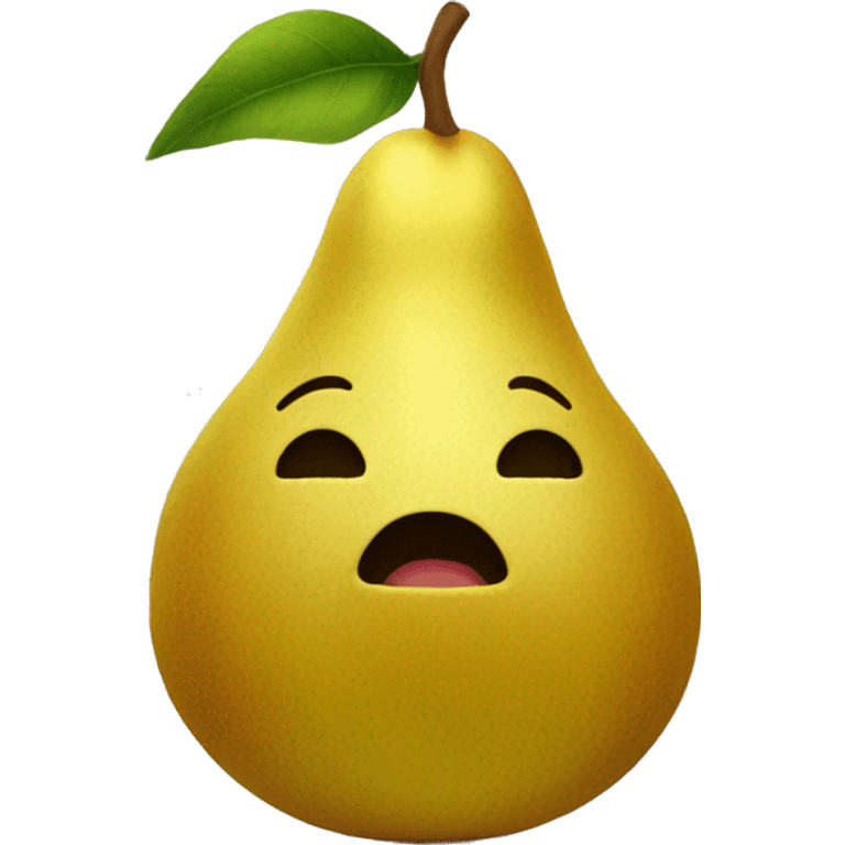 GOLDEN PEAR no face emoji