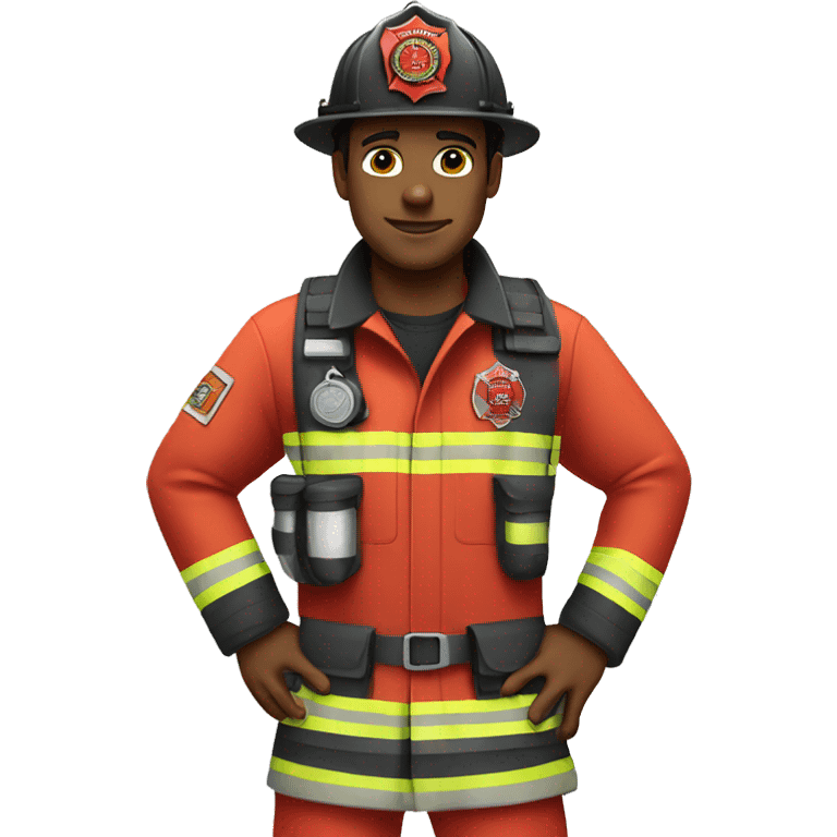 Firefighter full body emoji