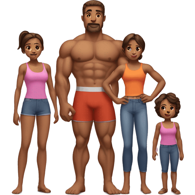 muscular family emoji