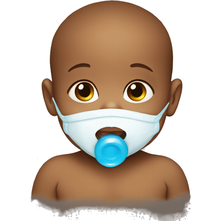 Baby using a pacifier  emoji