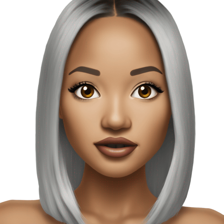 Hyper Realistic beautiful Karrueche Tran model photo  emoji