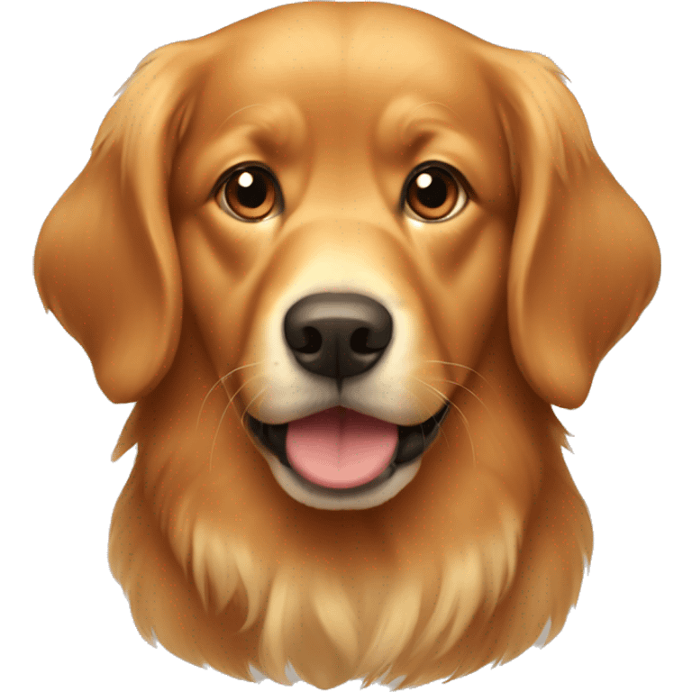 red golden retriever  emoji