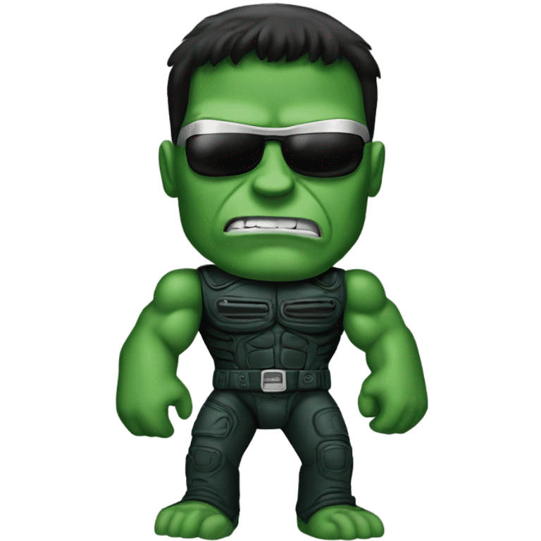 Terminator Hulk dark Green emoji