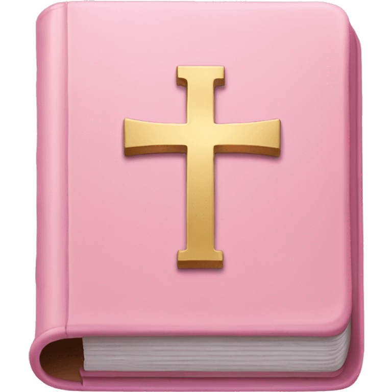 Light pink bible with gold  emoji