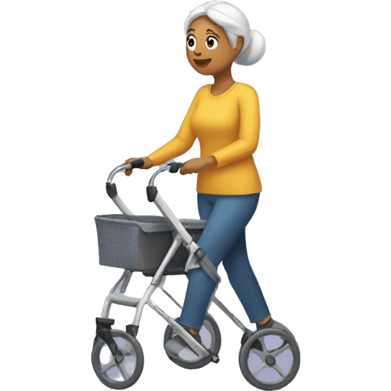 Woman with rollator emoji