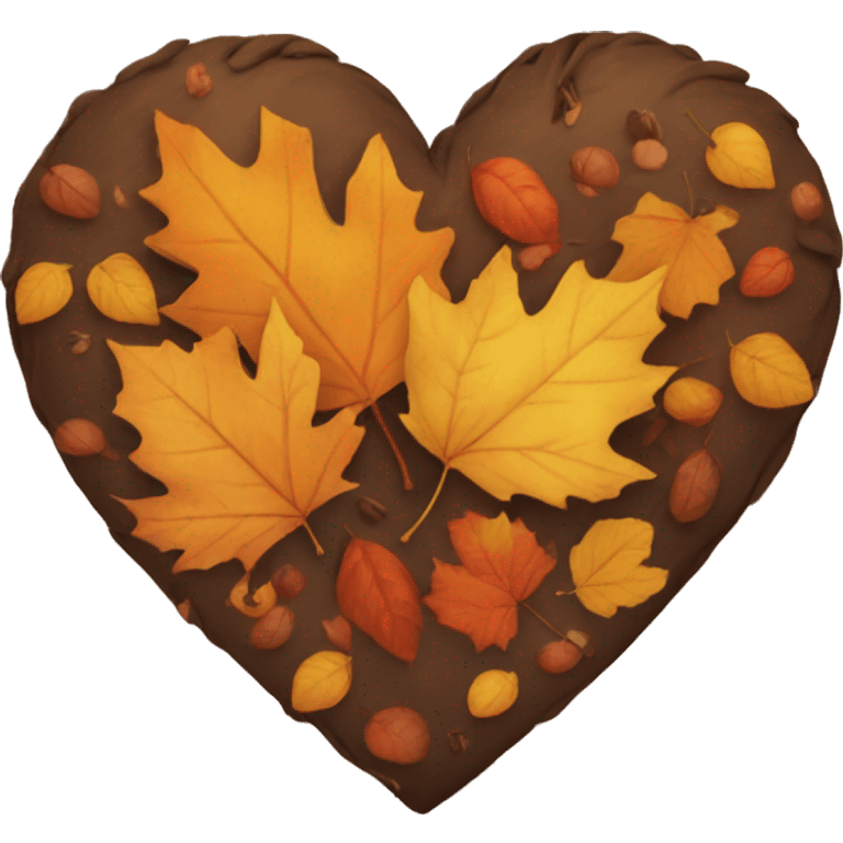 Autumn heart emoji