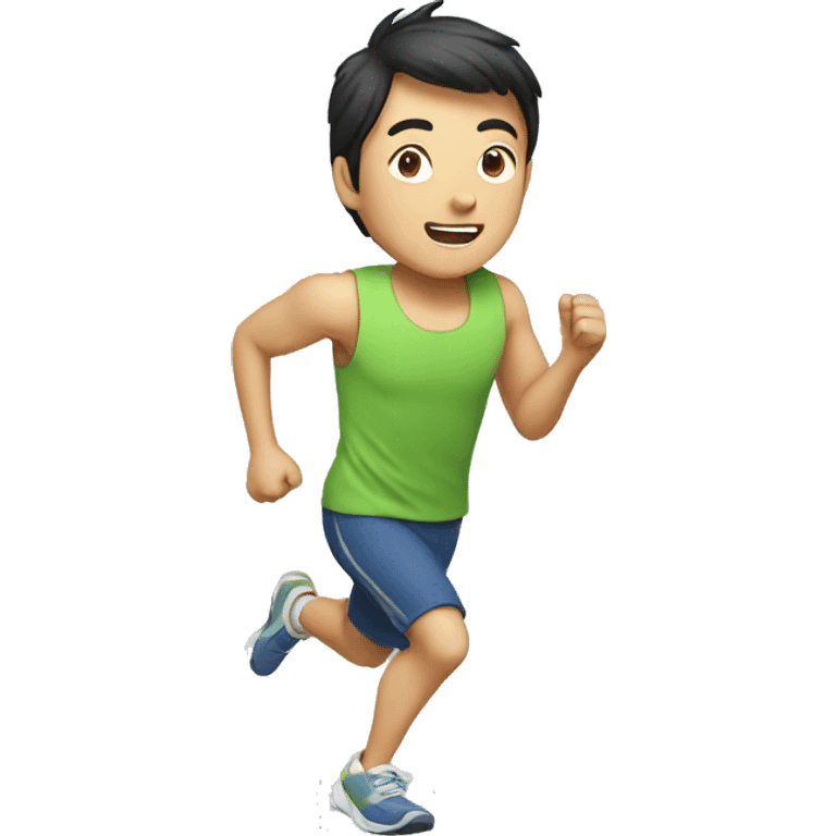 asian man running emoji