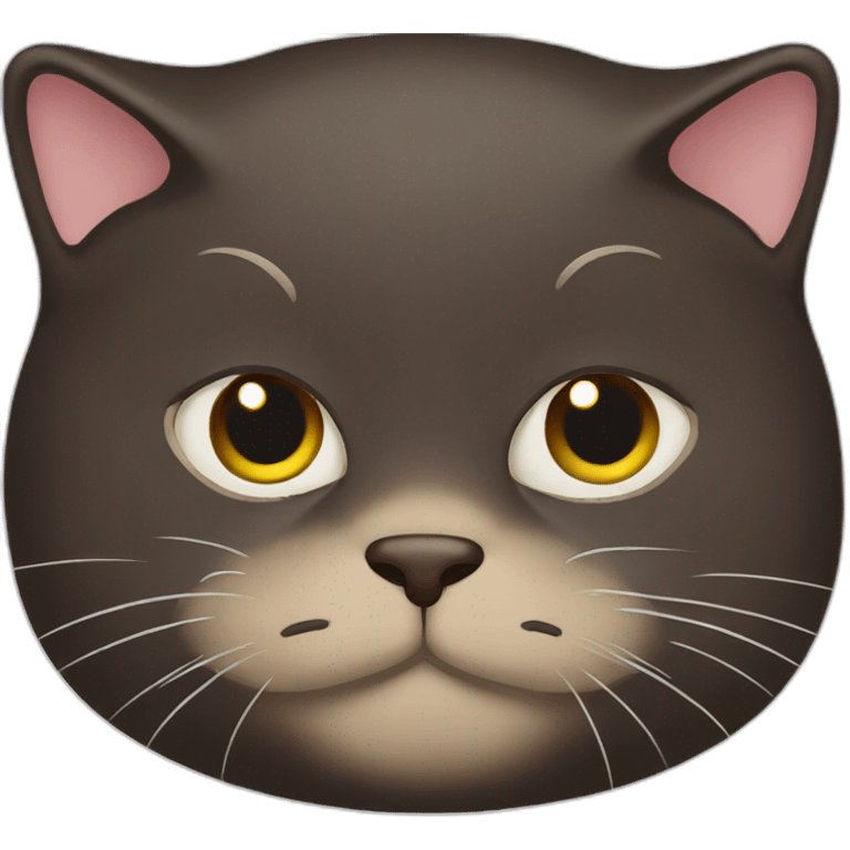 Dark-Brown-Fat-cat emoji