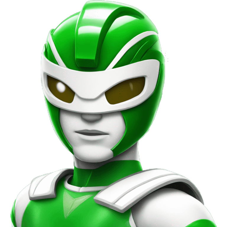 white skin green power ranger emoji