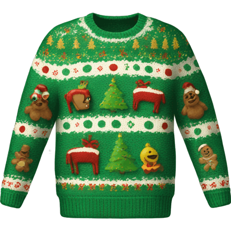 ugly christmas sweater emoji