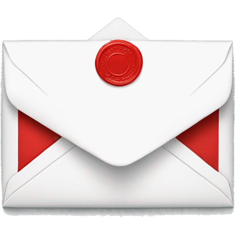 white envelope with red stamp emoji