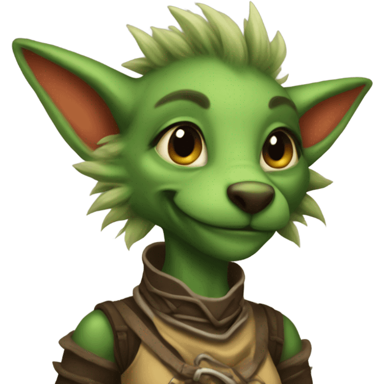 Furry anthro Kobold cute looking female emoji