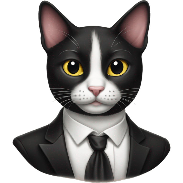 tattoed tuxedo cat emoji