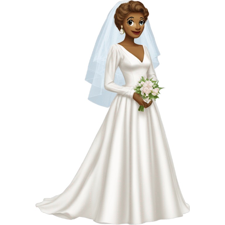 eighties wedding dress with large sleeves emoji